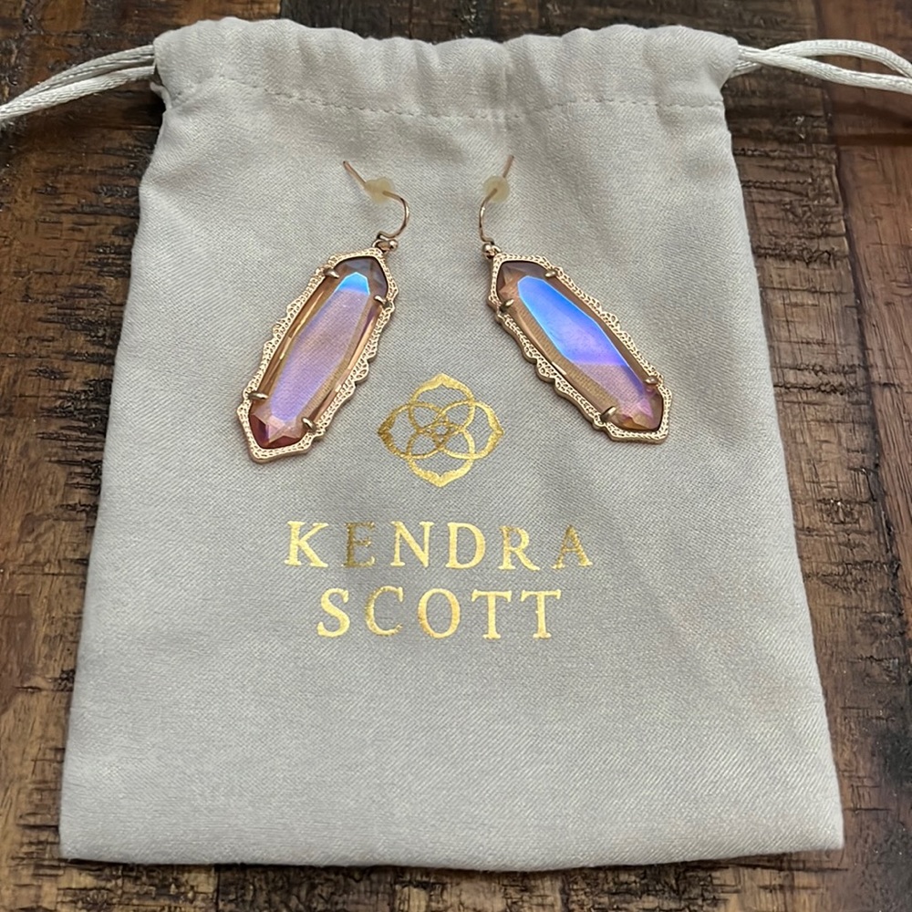 Kendra Scott Francie Drop Earrings in Pink Iridescent